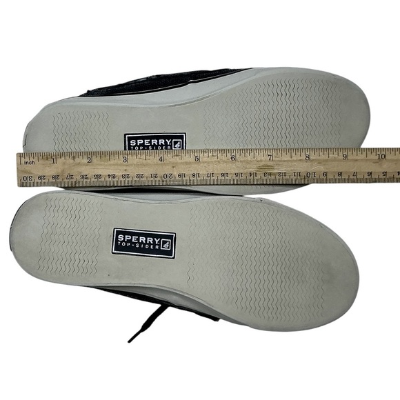 Sperry Top Sider Bahama Slip-On Loafer Boat Shoe Sequin Patent Black Women US 7 - Picture 12 of 16